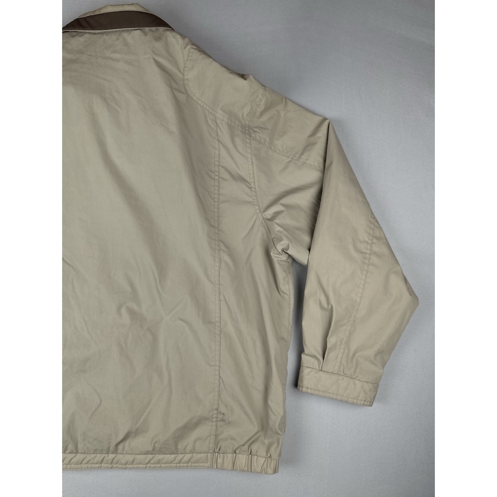 Vintage Members Only Jacket Tan Cafe Racer Cotton Blend L - Picture 11 of 16